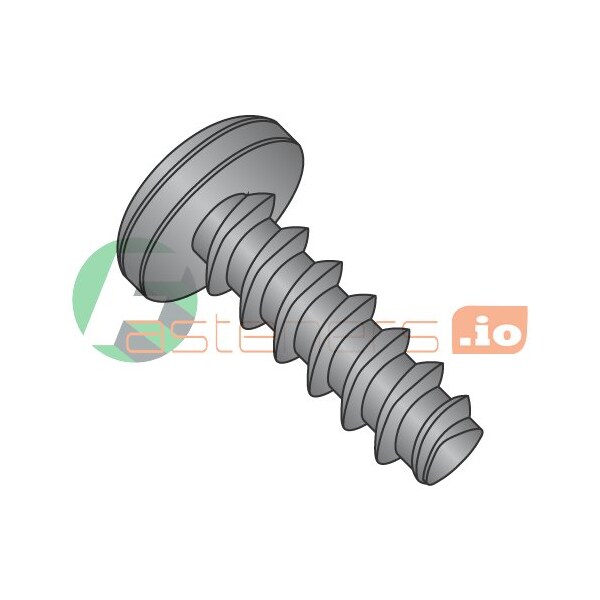 Newport Fasteners Thread Forming Screw, #2 x 3/8 in, Black Oxide Steel Pan Head Phillips Drive, 10000 PK 164379 - main